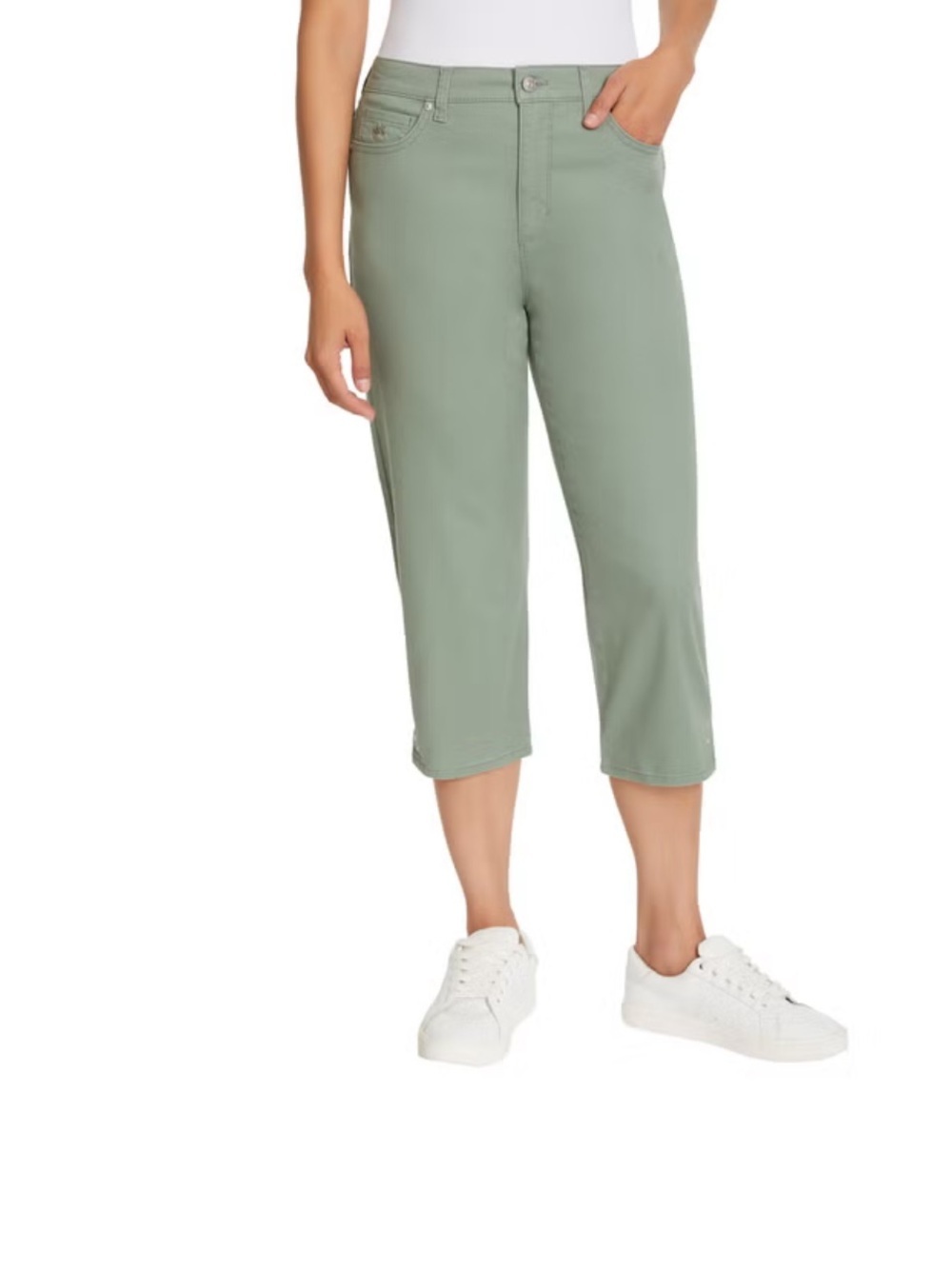 Gloria Vanderbilt  Cloud Twill Capri Sage Size 10